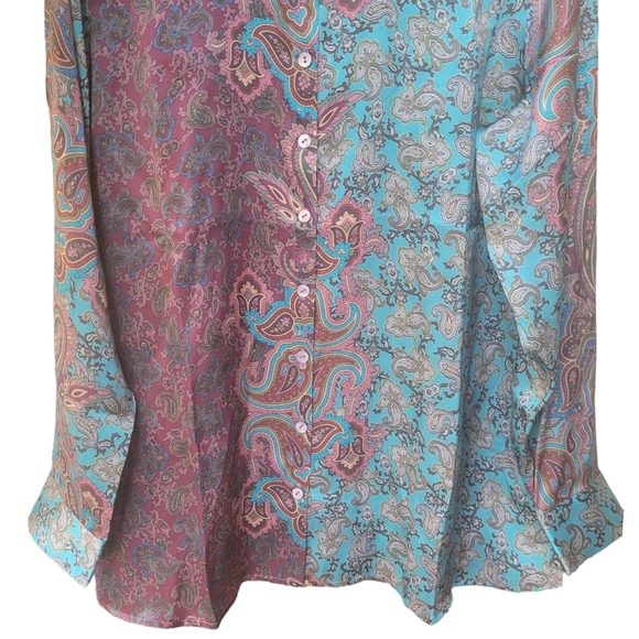 Soft Surrounding 100% Silk Lilit Blouse Size L  NWOT - Picture 6 of 16